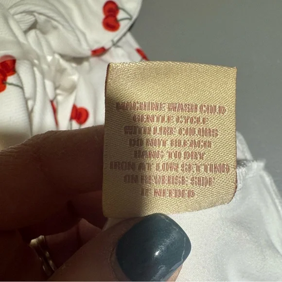 J‎ For Justify White Cherry Sleeveless Maxi Dress Size Large Novelty Coquette - Picture 8 of 10